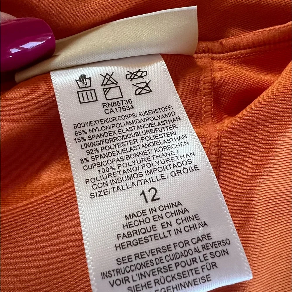 NWT MICHAEL Michael Kors Lace Up One Piece Swimsuit Sz 12 Beach Vacation Cruise - Picture 6 of 9